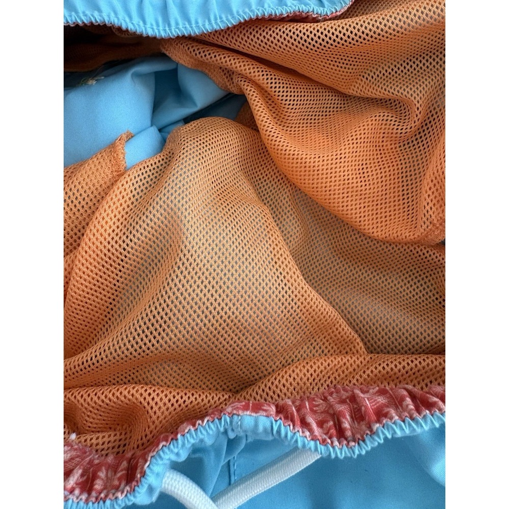 Tommy Bahama Naples Swim Trunks Blue Embroidered Hula Girl Aloha Hawaiian Large - Picture 7 of 7